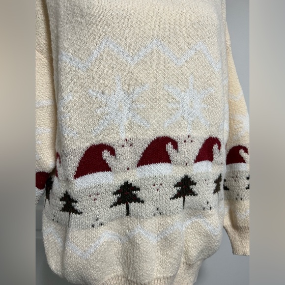 Mens drop shoulder Christmas knit sweater - M - Picture 3 of 4